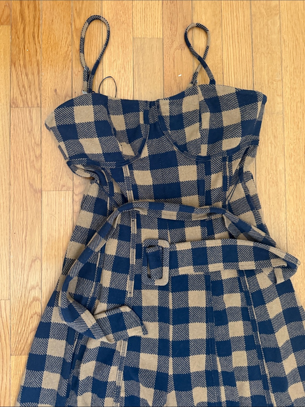Free People Hold Me Tight Gingham Jumpsuit - Picture 7 of 12